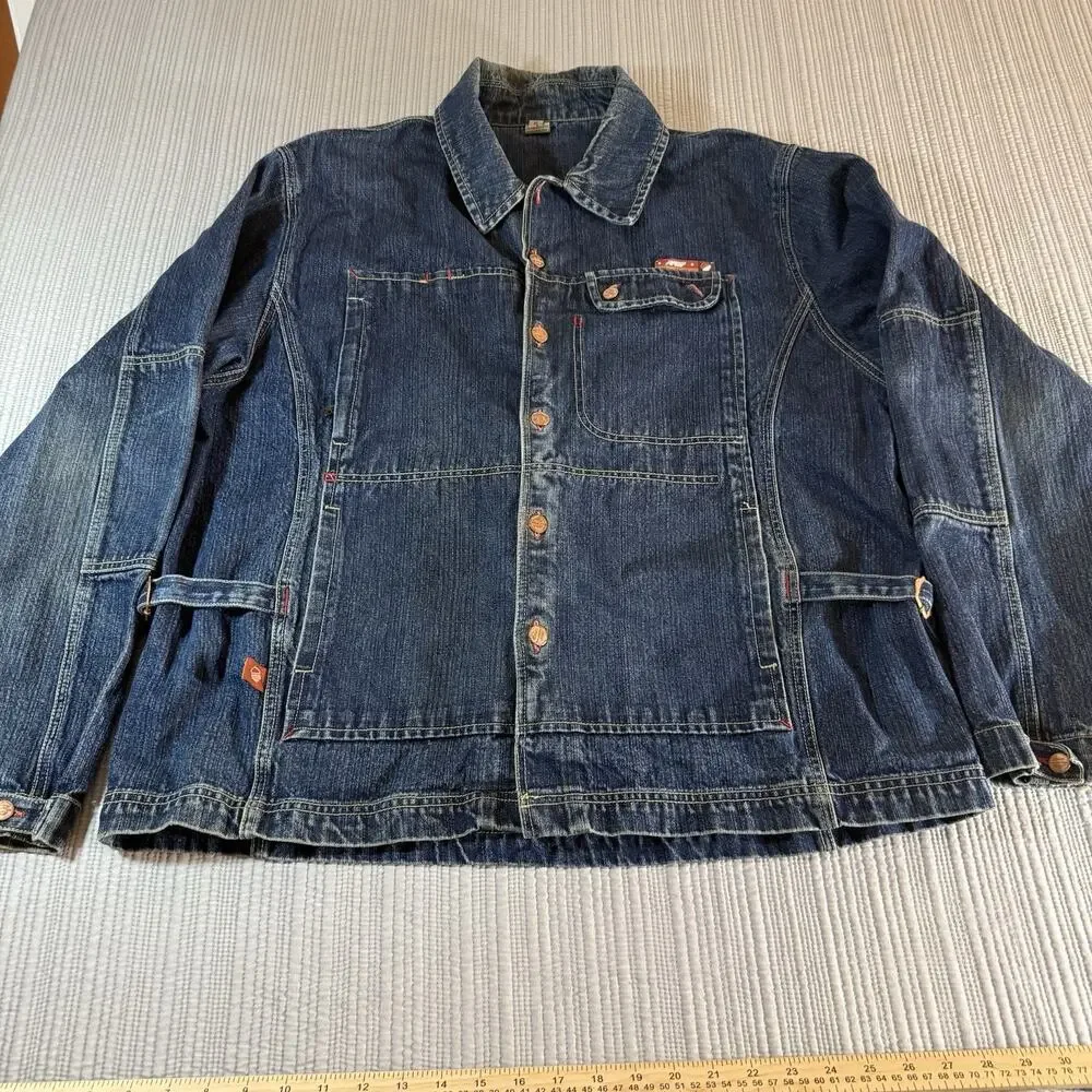 Ramp Blue Jean Jacket Smasher Mens XL Y2K Streetwear 90’s Retro Skater